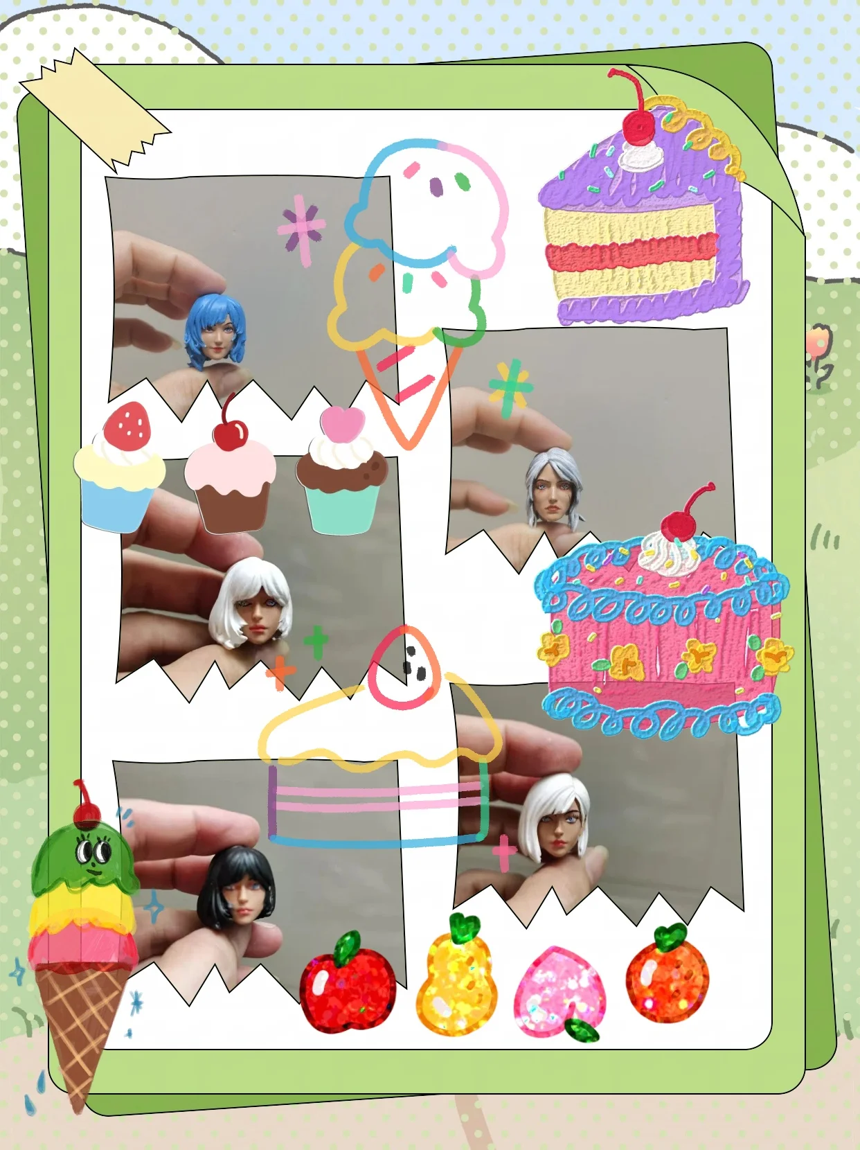 

【30days Made】Коллекция аксессуаров: окрашенная скульптура головы персонажа комикса/игры Гвен Сири в масштабе 1/12 для 6-дюймовых экшн-фигурок