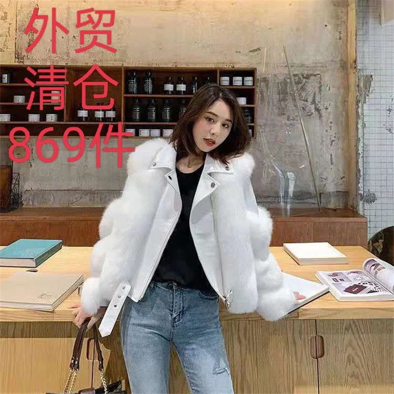 In Online Celebrity Winter Women New Full-Skin Fur Coat 2023 Female With High Imitation Fox Fur For Temperament Slim Fur jacket