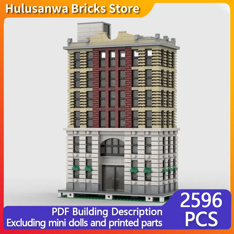 Street View Model MOC Building Bricks New York Apartment House Modular Technology Gifts Holiday Assemble Children Toys Suit