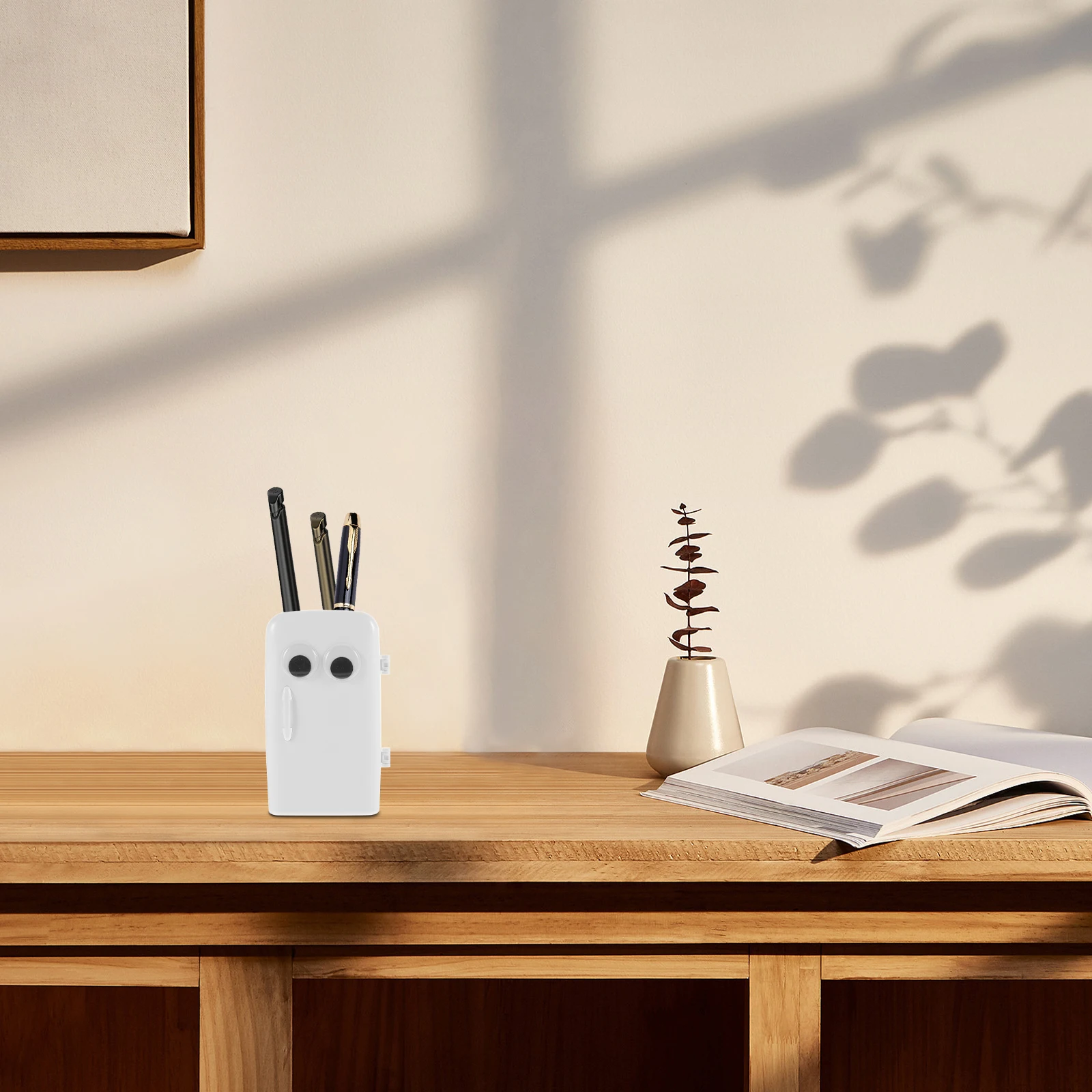

Creative Layered Pen Holder White Pencil Storage ganizer Office Desk Makeup Brush Cute Pencil Dispenser Buckets