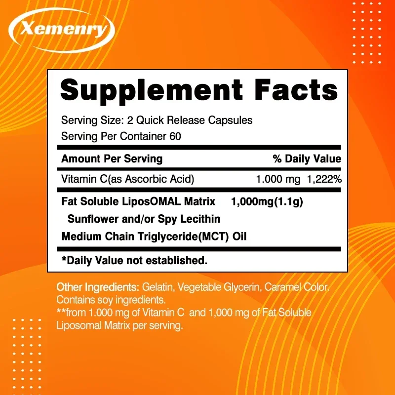 Vitamin C 1000mg - Improve Immunity, Promote Nutrient Absorption, Anti-oxidation