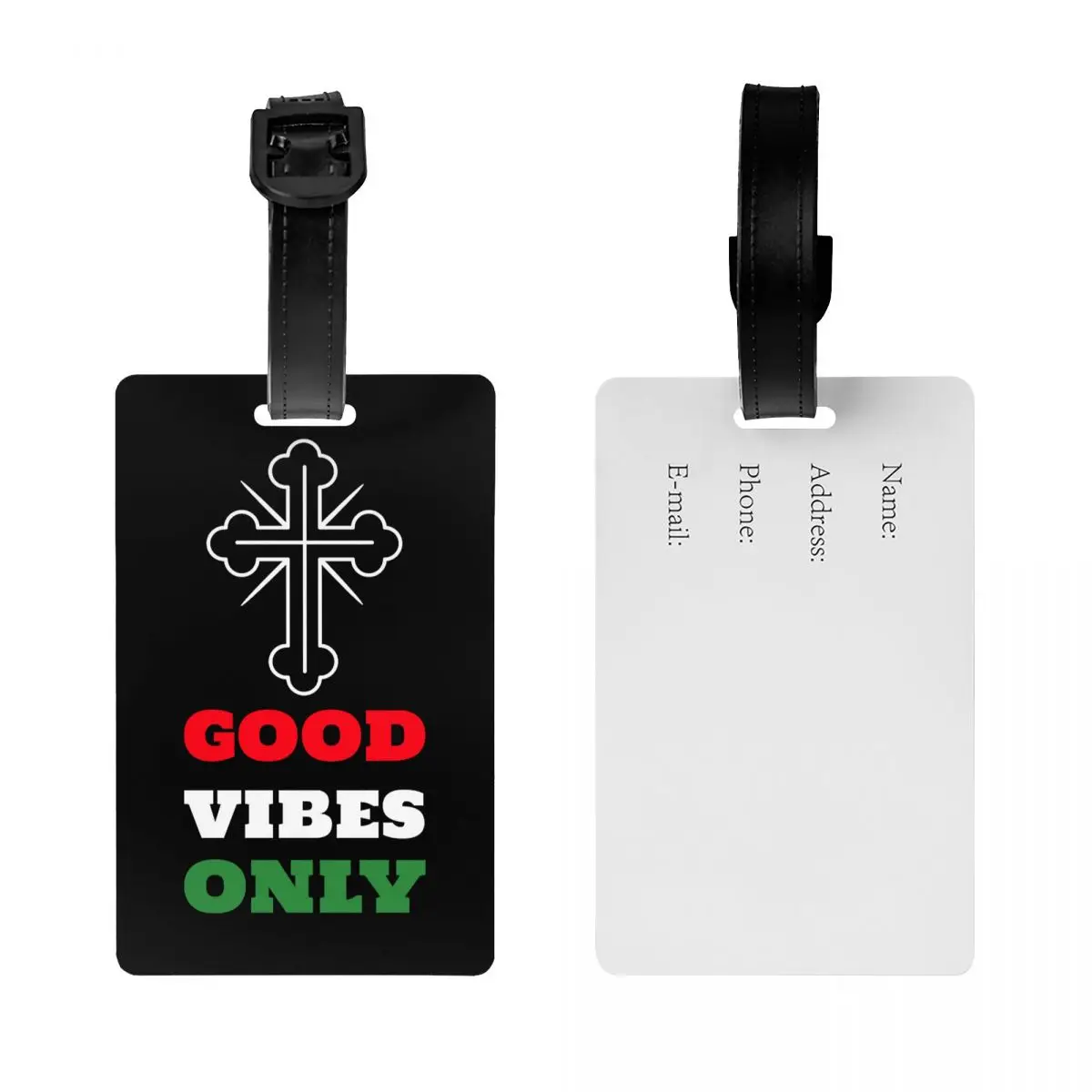 Good Vibes Only tag bagasi untuk koper tag bagasi lucu penutup privasi Label ID