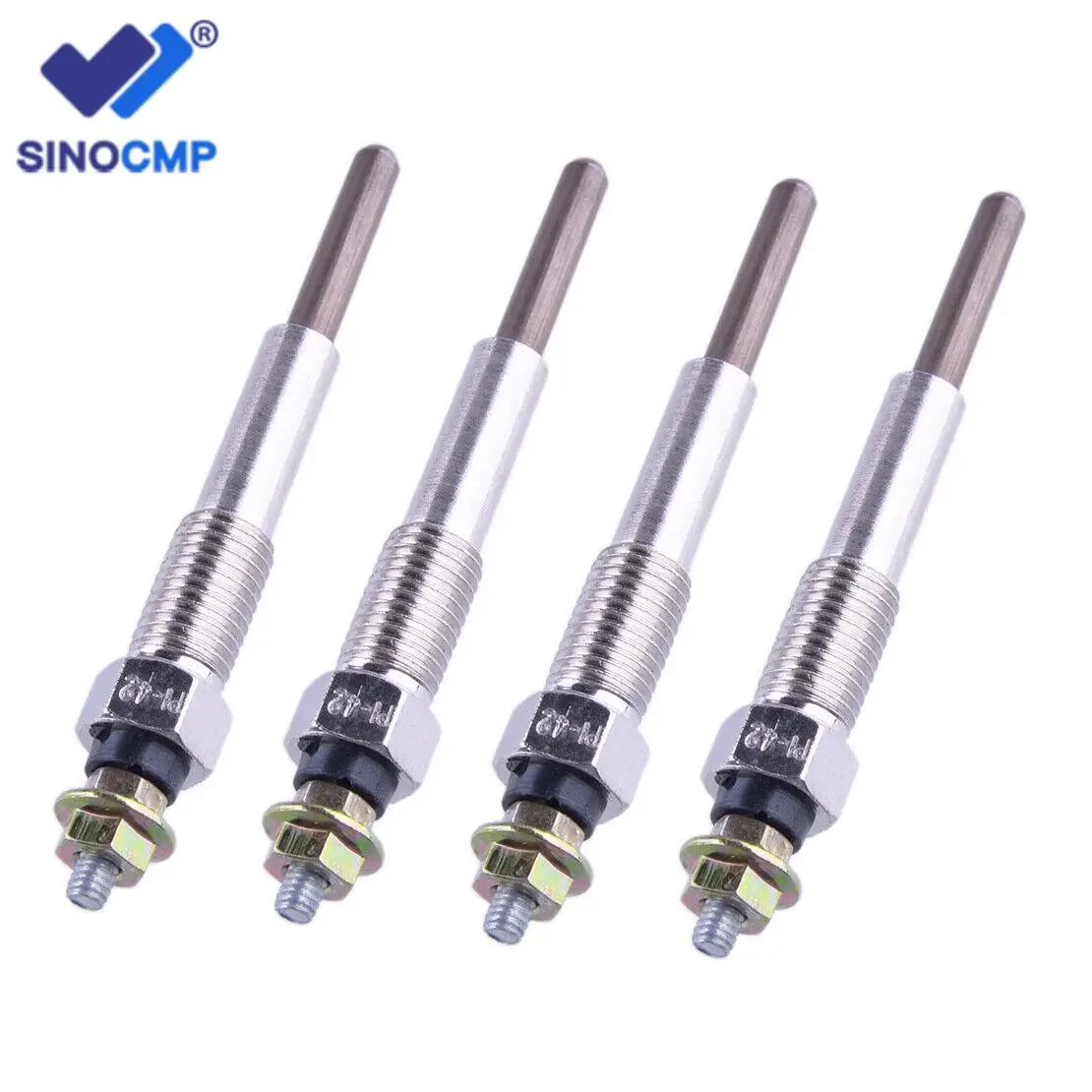 4pc 10.5V New Glow Plug Fit For Isuzu C240 C190 C201 4FA1 Diesel Engine 9-82511978-0 9825119780 C240PKG C240PKJ