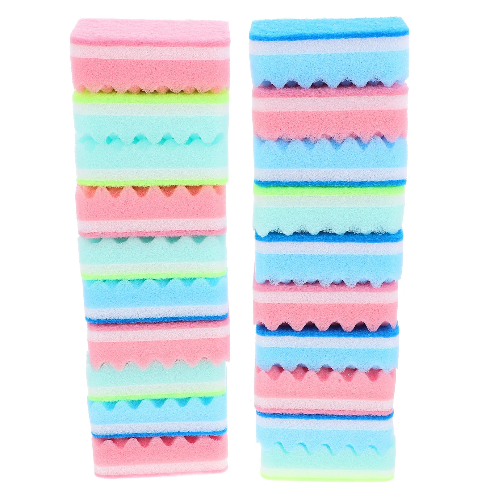 

20Pcs Sponges for Dishes Multi-Purpose Kitchen Scrubbers Non-Scratch Cleaning Sponge Washable Utility Pad Cleaning Scrub Sponges