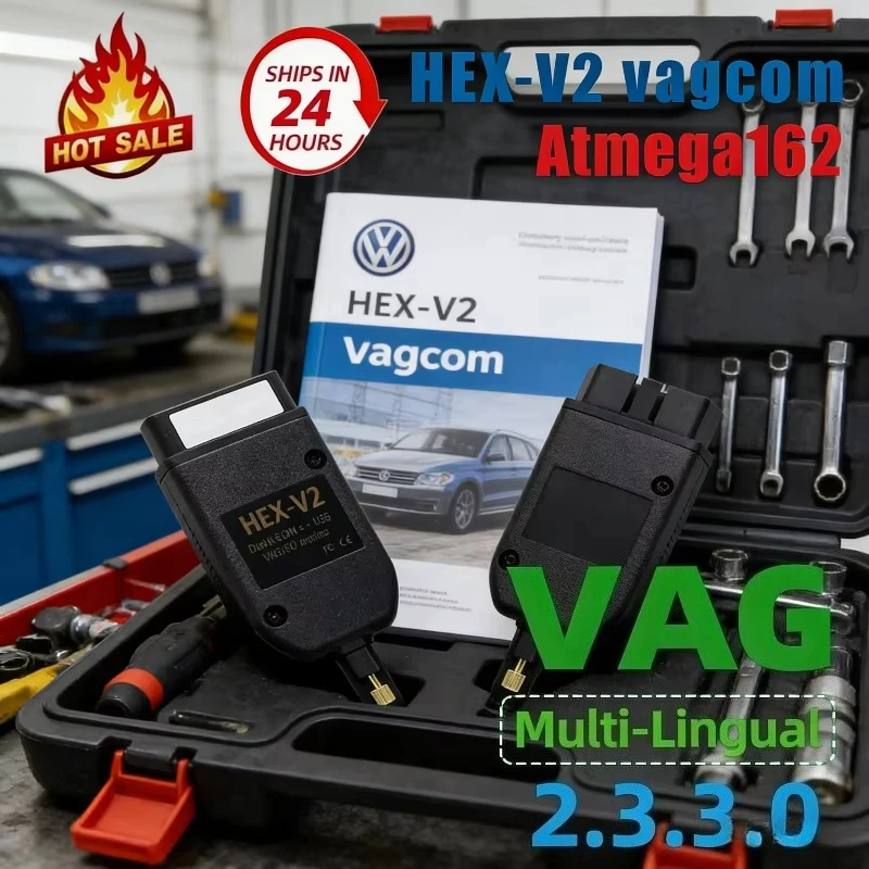 2025 VCDS HEX V2 VAGCOM Update 25.3 FOR VW AUDI Skoda Seat Multi-Language OBD2 Diagnostics Tool