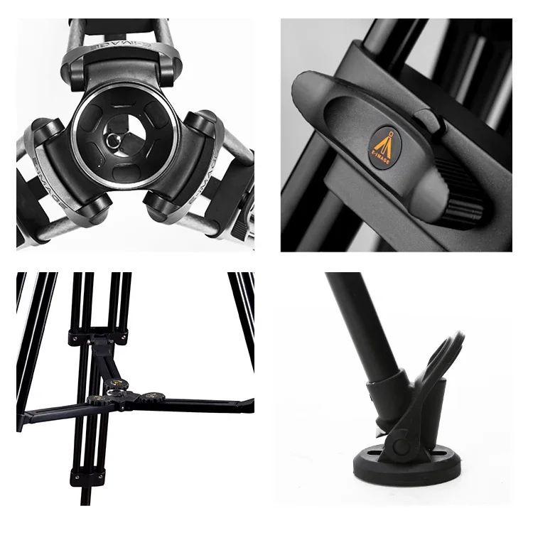 NEW E-IMAGE EI7063A2 75mm Bowl Size Heavy Duty Tripod Kit  Tripod Camera and Mobile Stand Smart Shooting Selfie Stick