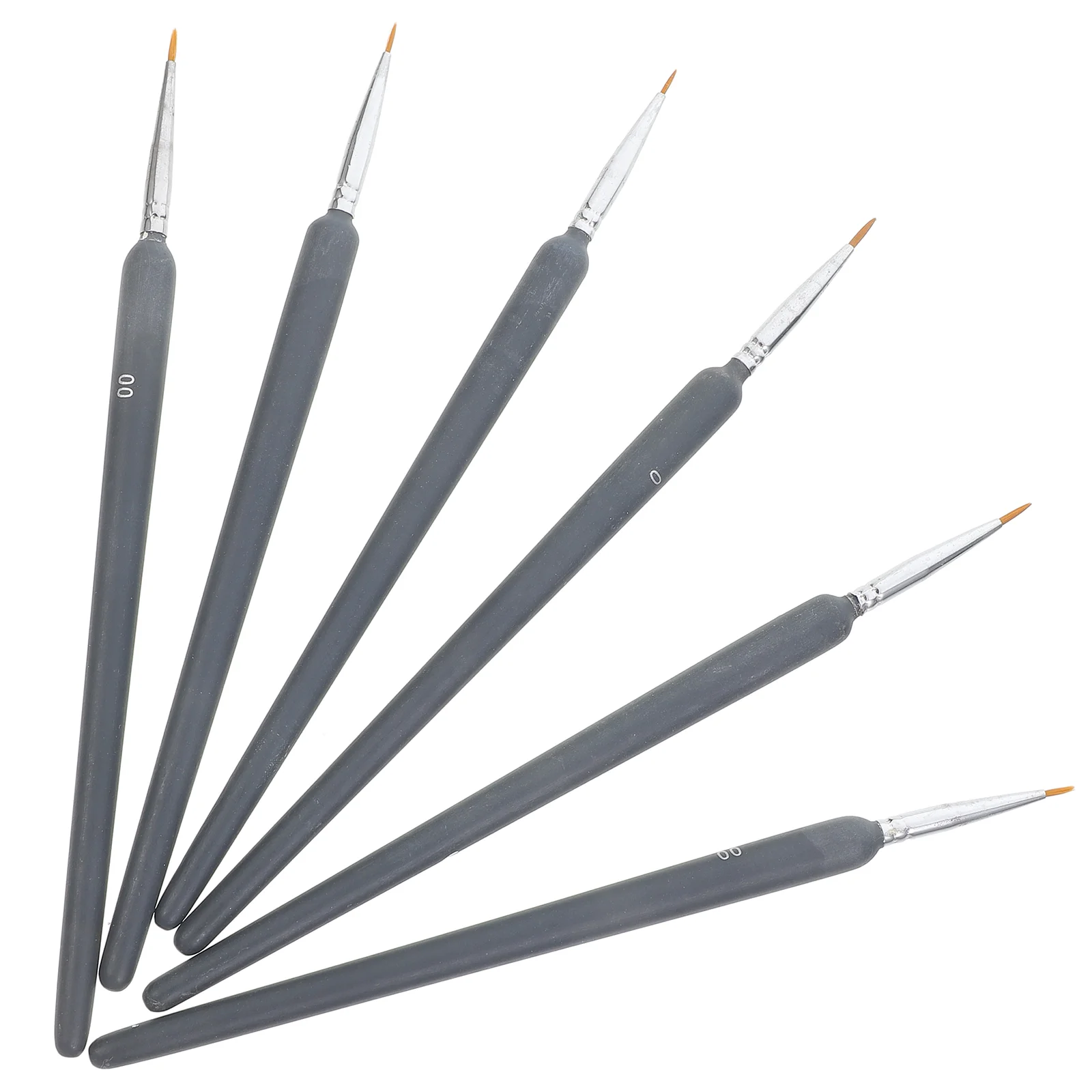 6 Pcs Langhao Hook Line Pen Watercolor Paint Pens Drawing Miniature Liner Oil Paintbrush Fine Details Painting Wooden