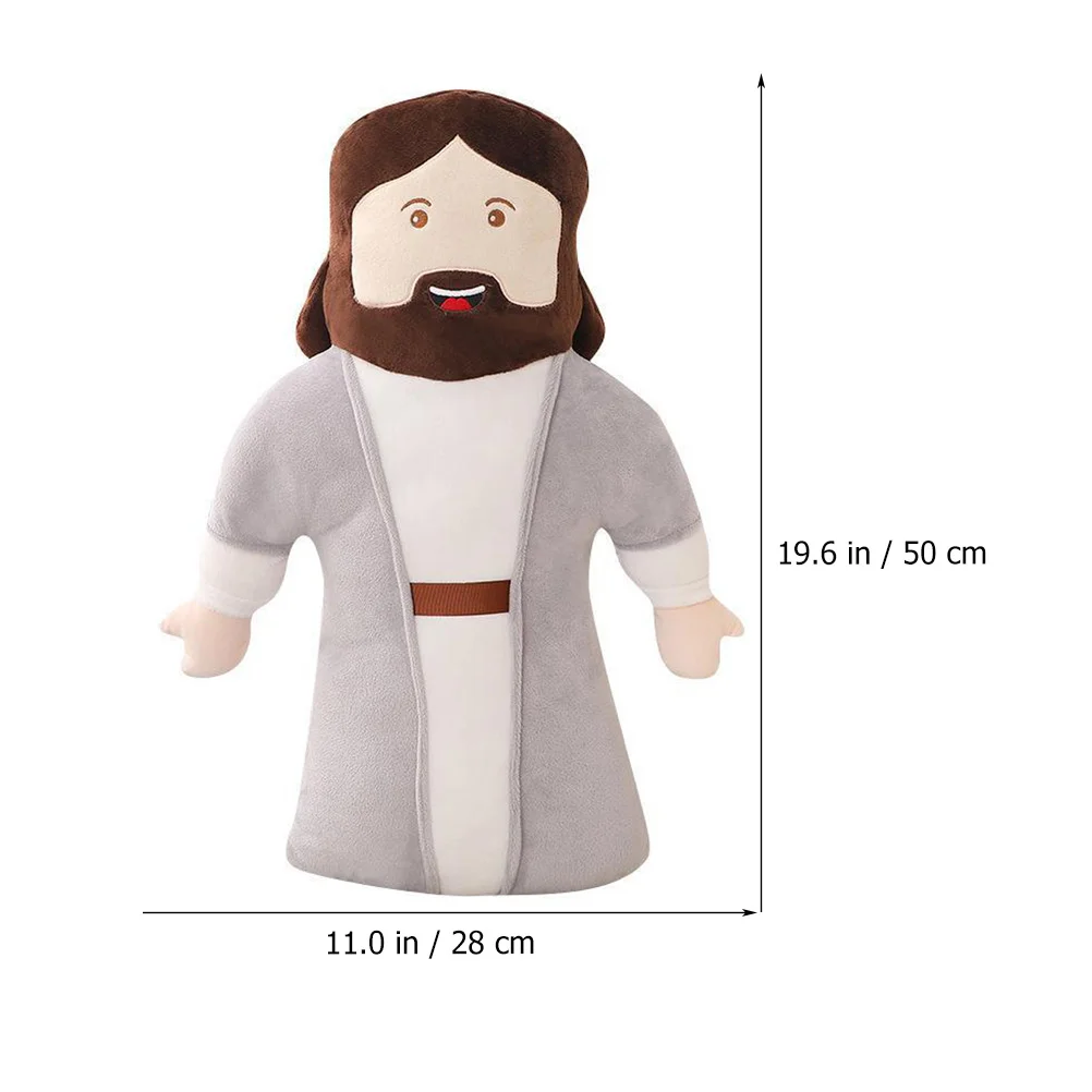 Louse Plush Jesus Pillow Bed Ornament Stuffed Decorative Christian Bedroom