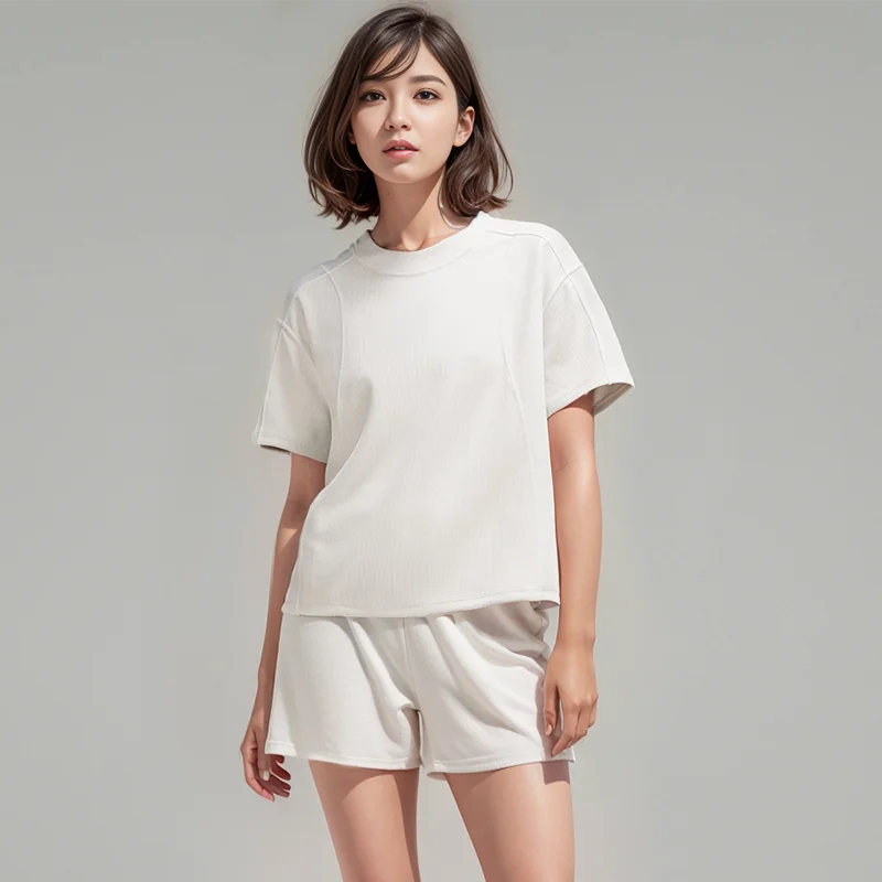 New Yoga Wear Nylon Ribbed Women's Sports Loose Short-Sleeved Comfortable Casual T-Shirt Fitness Outdoor Yoga Wear