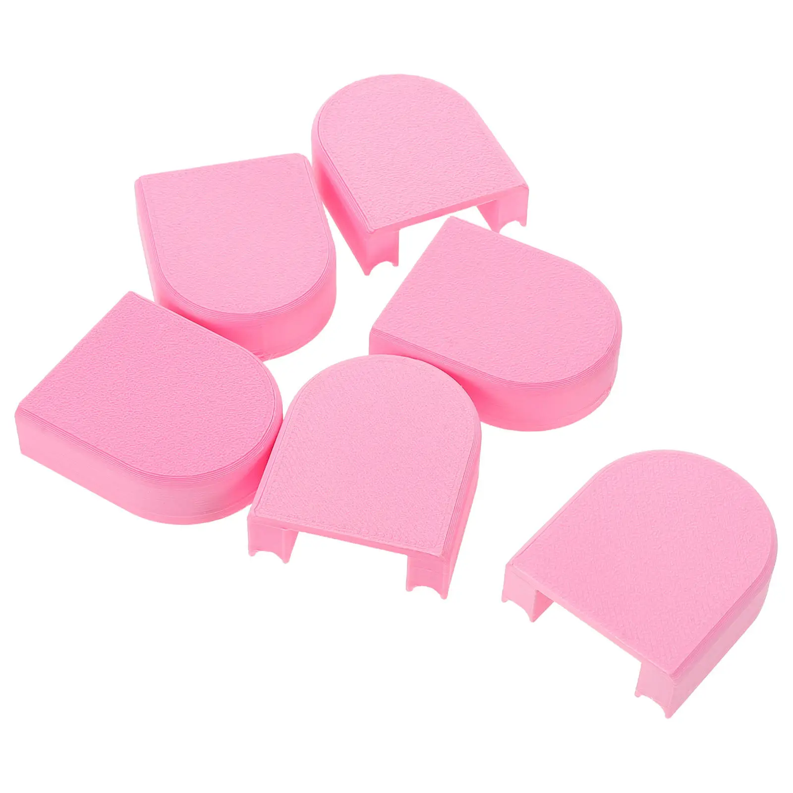 

6Pcs Cat Eye Nail Tool Set Non-Slip Finger Stand for 5D Gel Polish Design Portable Manicure Kit for DIY Salon Use Pink