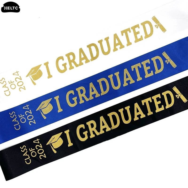 Graduation sash Sash Graduation Party Accessories Etiquette Belts Decor Supplies Graduate Ribbon Class Of 2024 Decorations Cape