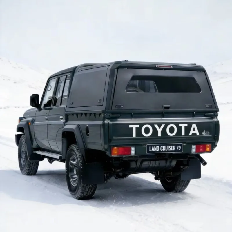 

STLF Truck Bed Topper Aluminum Truck Canopy F150 Hard Camper Shell Pickup Toyata Camper Top With Rack for Toyota LC79