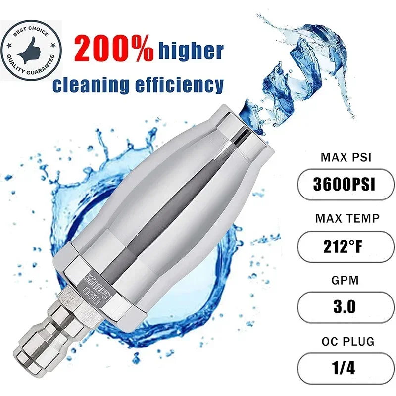 Turbo Nozzle Pressure Washer Adjustable Rotate The Spray Turbine Nozzle High-Pressure Lotus Rotary Nozzle for Car Washes