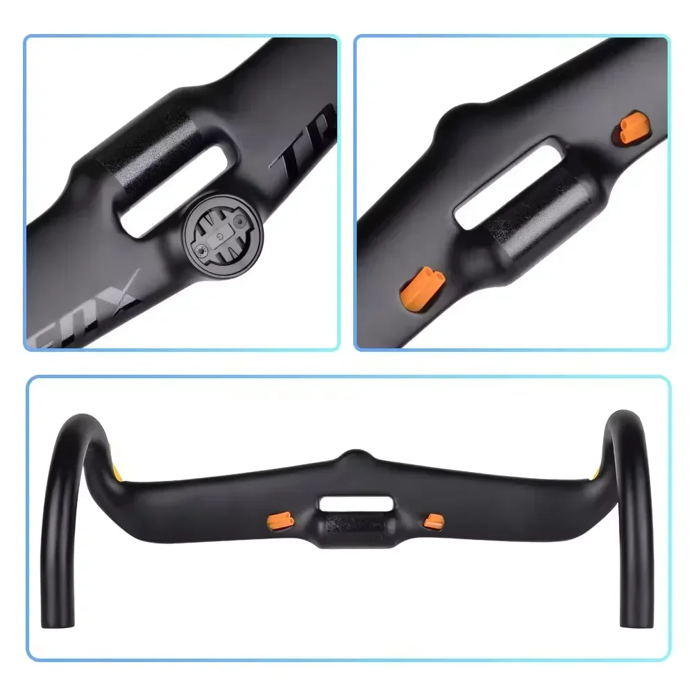 TRIFOX  carbon fiber road bike handlebar flat bar bicycle handlebar with computer mount bracket