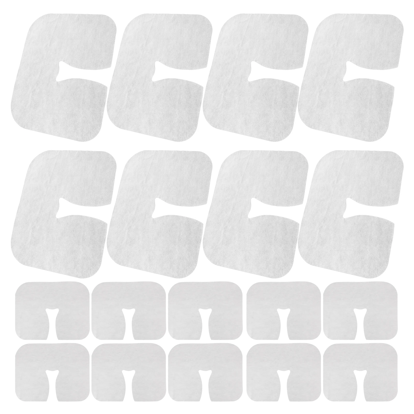 

400 Pcs Disposable Face Massage Pads Salon Spa Headrest Covers Non Woven Fabric Comfortable Breathable Fits Beauty Beds