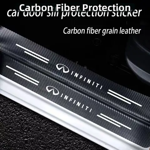 탄소 섬유 자동차 트렁크 범퍼 보호 스티커, 인피니티 FX35 Q50 Q30 ESQ QX50 QX60 QX70 EX JX35 G35 G37 EX3 액세서리