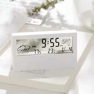 Multifunktionales elektronisches Thermometer mit Wecker, Thermohygrometer, Temperatur und Feuchtigkeitsmesser, Wetterstation für Zuhause 8 Hauptverkaufsthermometerzeit - №6
