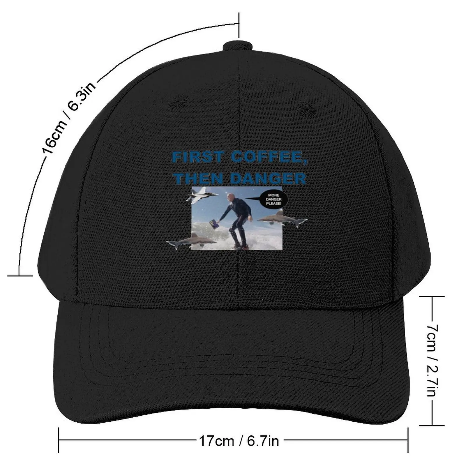 Surfing, Coffee, and Danger Baseball Cap Trucker Hat Beach Outing Caps Male Women's