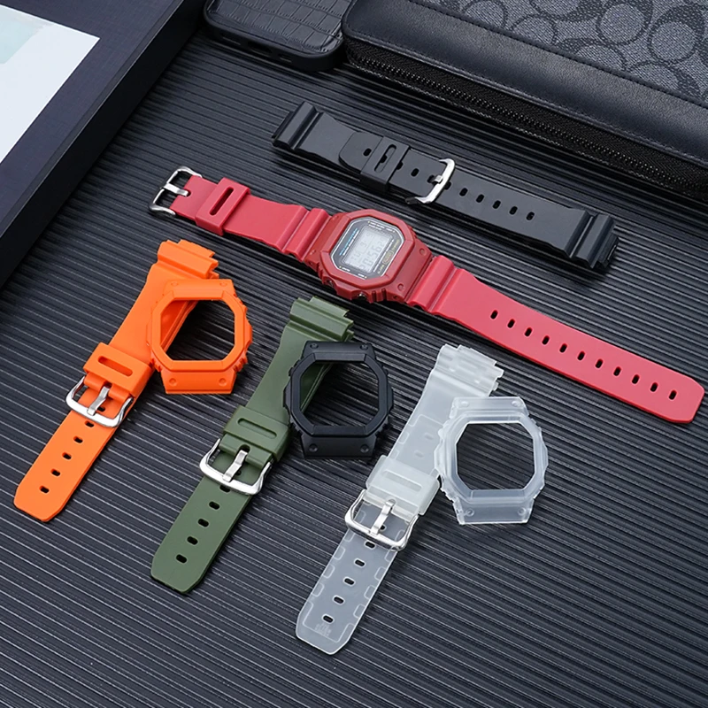 สายซิลิโคน DIY สำหรับนาฬิกา Casio G-SHOCK รุ่น DW-5600 GW-B5600 GW-M5610 สายนาฬิกาทรงสี่เหลี่ยมเล็ก อุปกรณ์เสริมสำหรับผู้ชาย