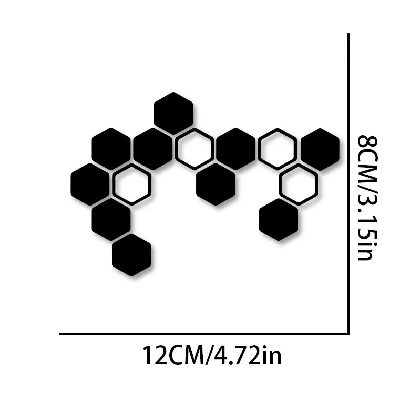 Hexagon Honeycomb Pattern Helmet & Car Stickers for Motorcycle Helmet, Windshield, Car Window, Bumper & Laptop Decor