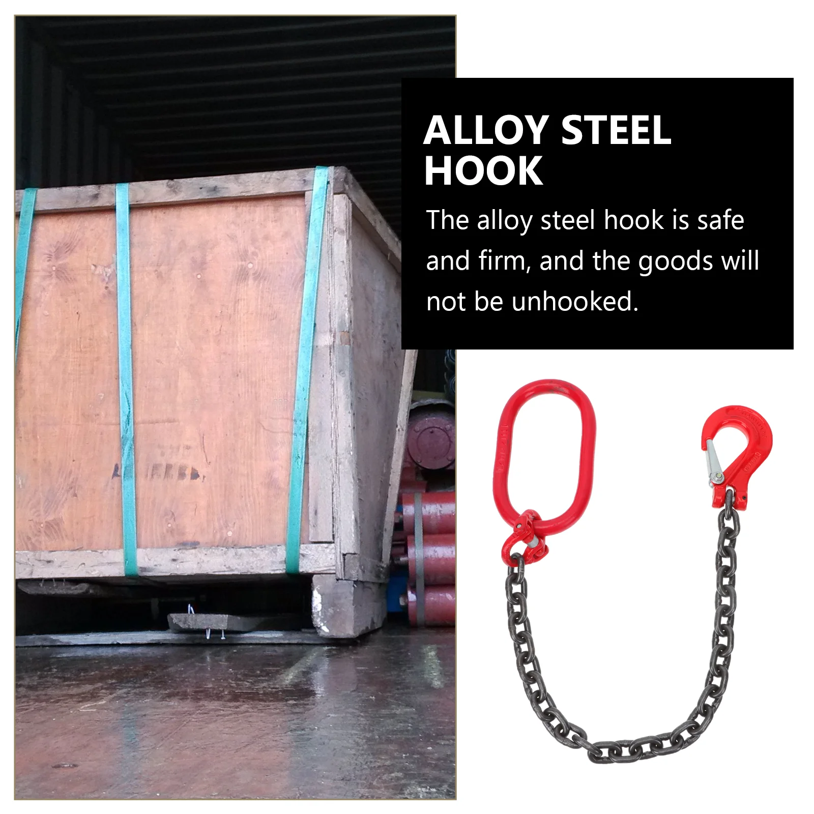Lifting Sling Chain with Hook Single Leg Slings Grab Practical Professional The