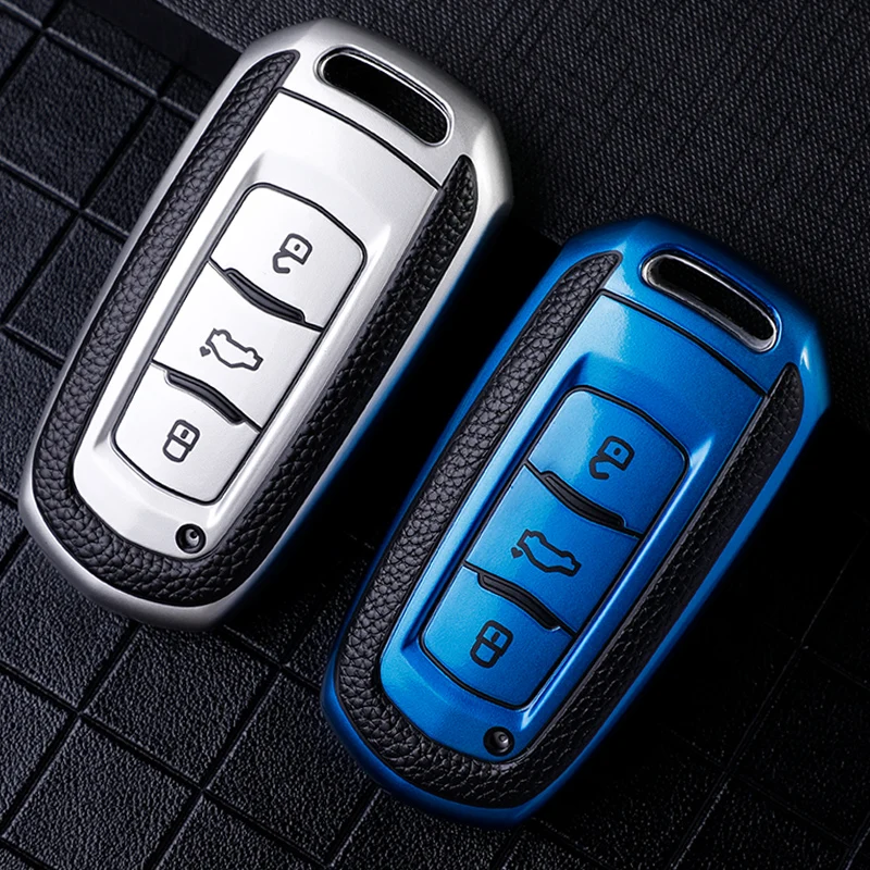 Leather TPU Car Smart Key Cover Case Shell Fob For Geely Atlas Boyue NL3 EX7 SUV GT GC9 Emgrand X7 Borui Auto Holder Accessories