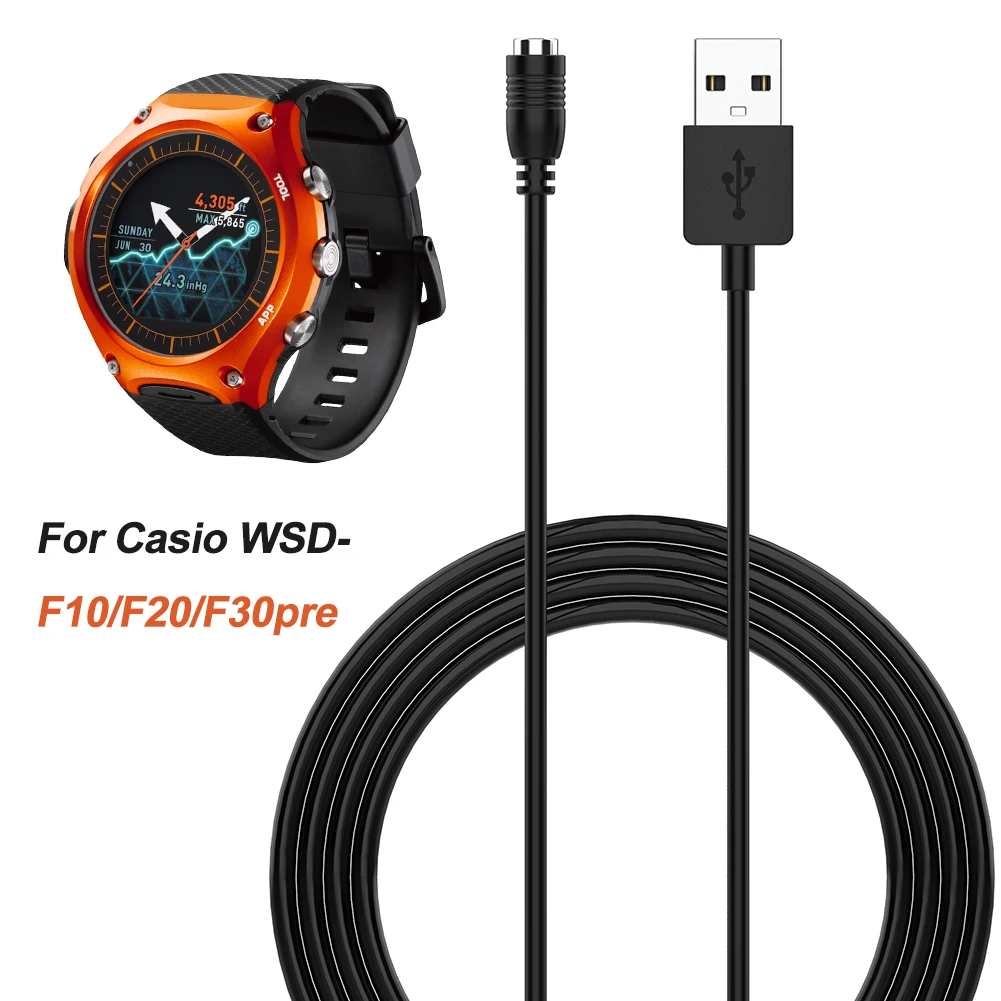 Watch Charger Cord USB Fast Charging Cable for WSD-F10 WSD-F20 WSD-F30 Pro-trek F21 Power Charge Wire Smart Watch Accessories