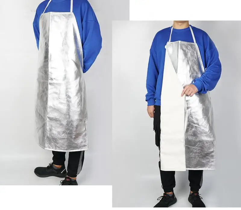 1000 Degree Aluminum Foil Fireproof Heat-Insulating Apron High Temperature Resistance Smelt Anti Scalding Protective Clothing