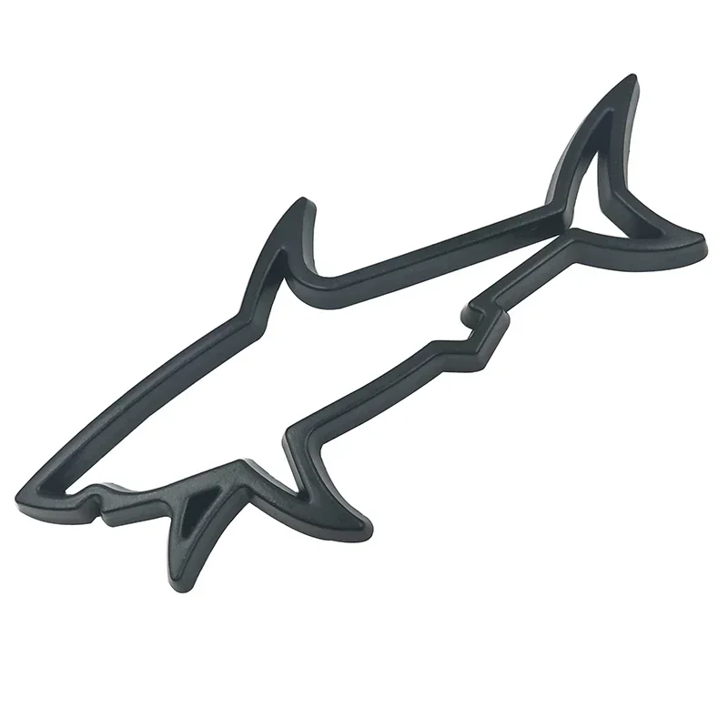 Adesivo per auto in metallo 3D Hollow Fish Shark Emblema Badge Decalcomanie Automobili Accessori per tappi carburante per computer moto