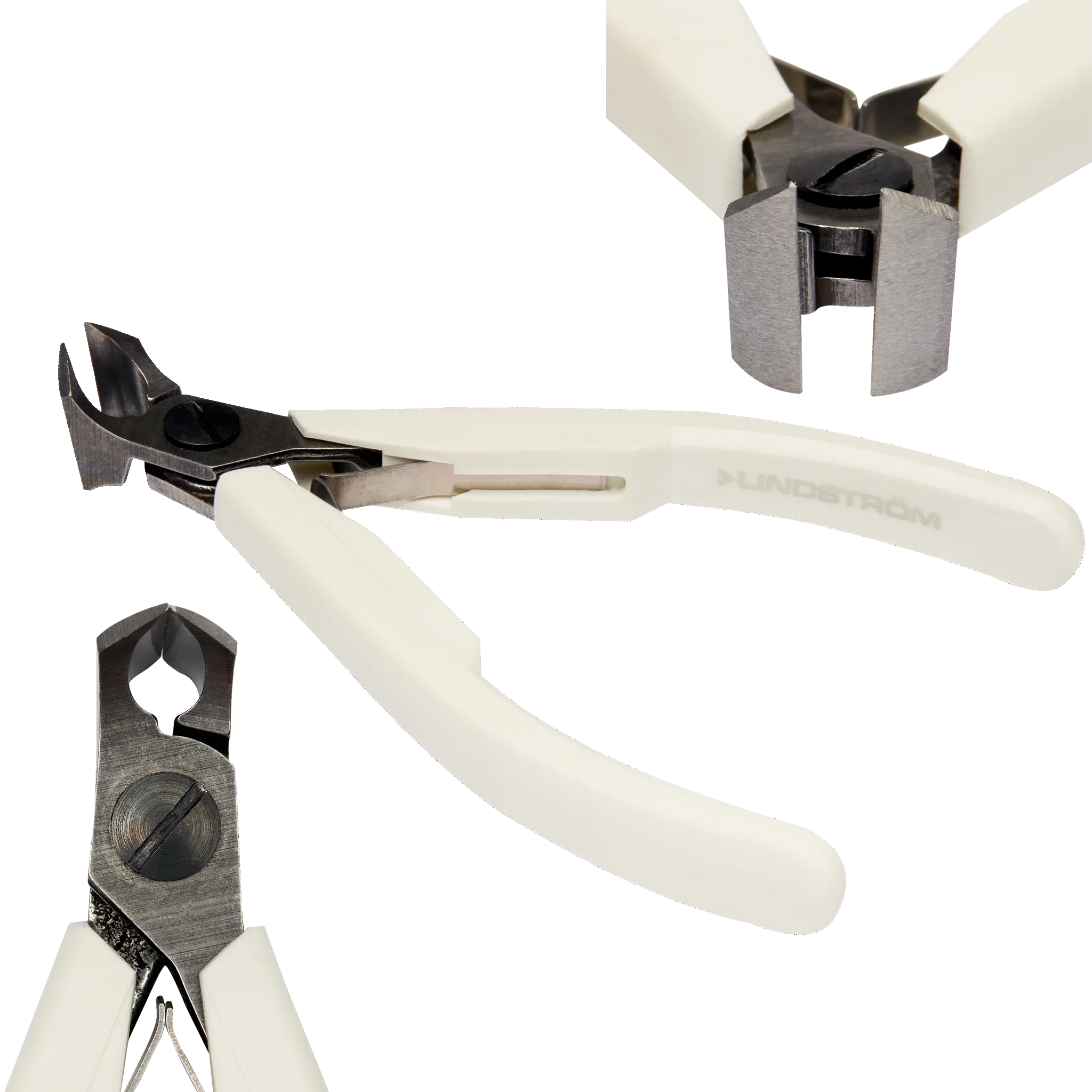 

Lindstrom 7290-7291 11° Oblique Head Precision Jewelry Wire Cutters Micro-Bevel/Flush Cut ESD Safe Angled for Confined Spaces
