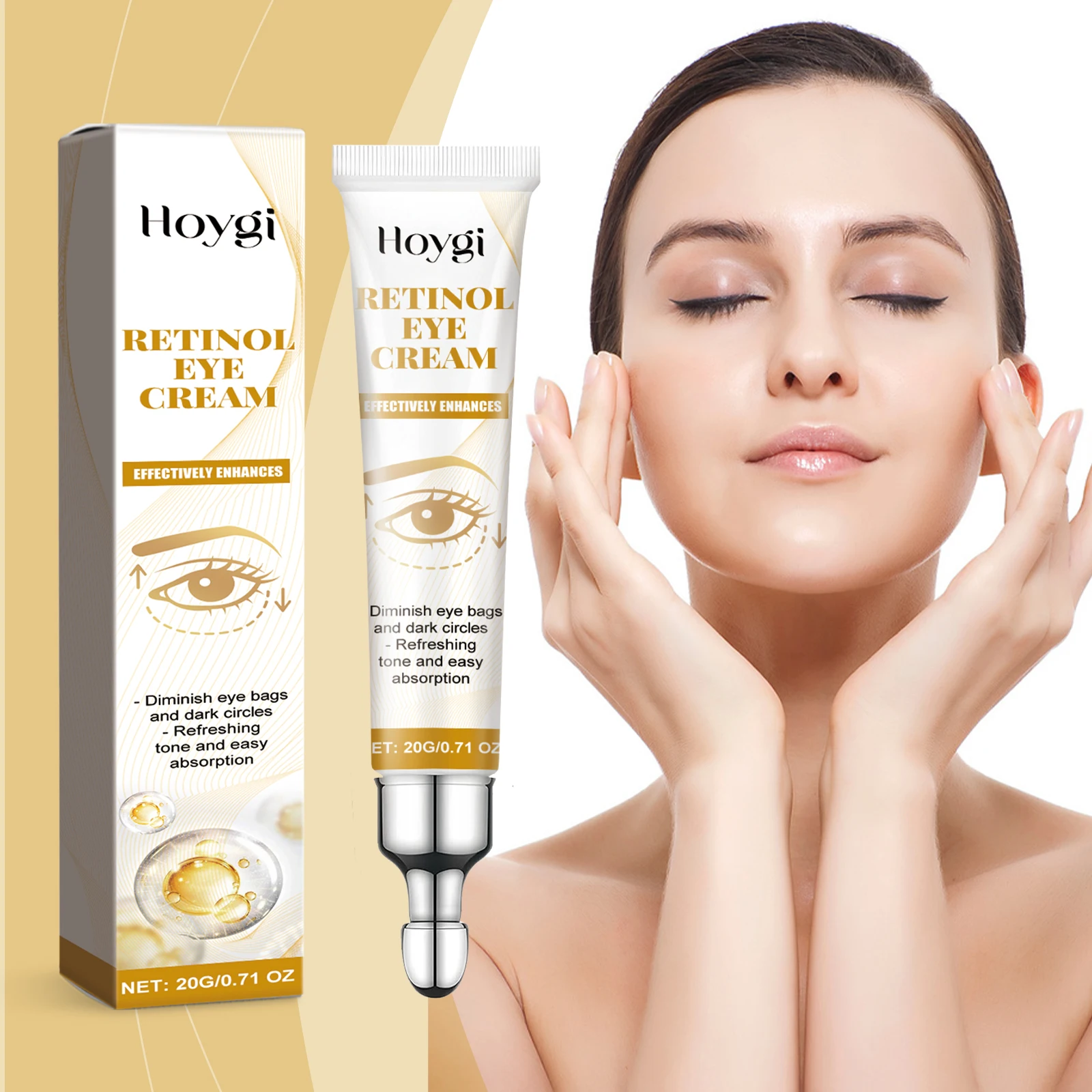 

Retinol Eye Cream Firming & Brightening Eye Skin, Fine Lines Anti-Aging, Anti-Wrinkle Hydrating & Soothing Eye Treatment