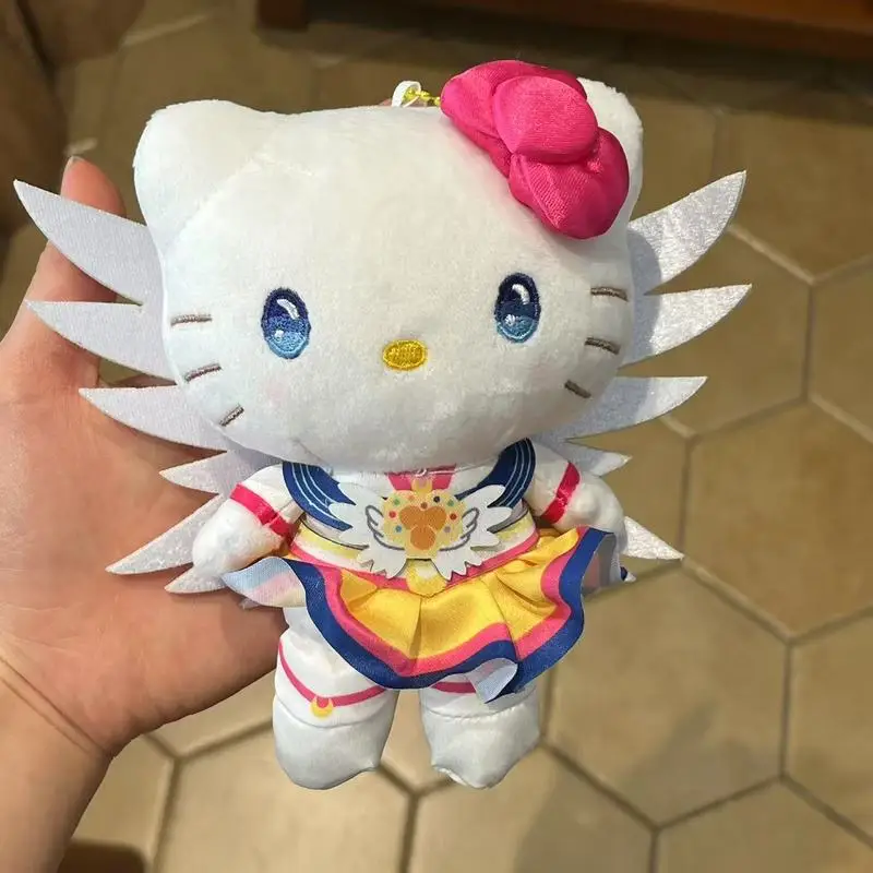 جديد كيتي أفخم المفاتيح الكرتون هريرة فستان ألعاب من نسيج مخملي عالية الجودة على ظهره قلادة سيارة الديكور دمية عيد الميلاد هدية عيد ميلاد #5