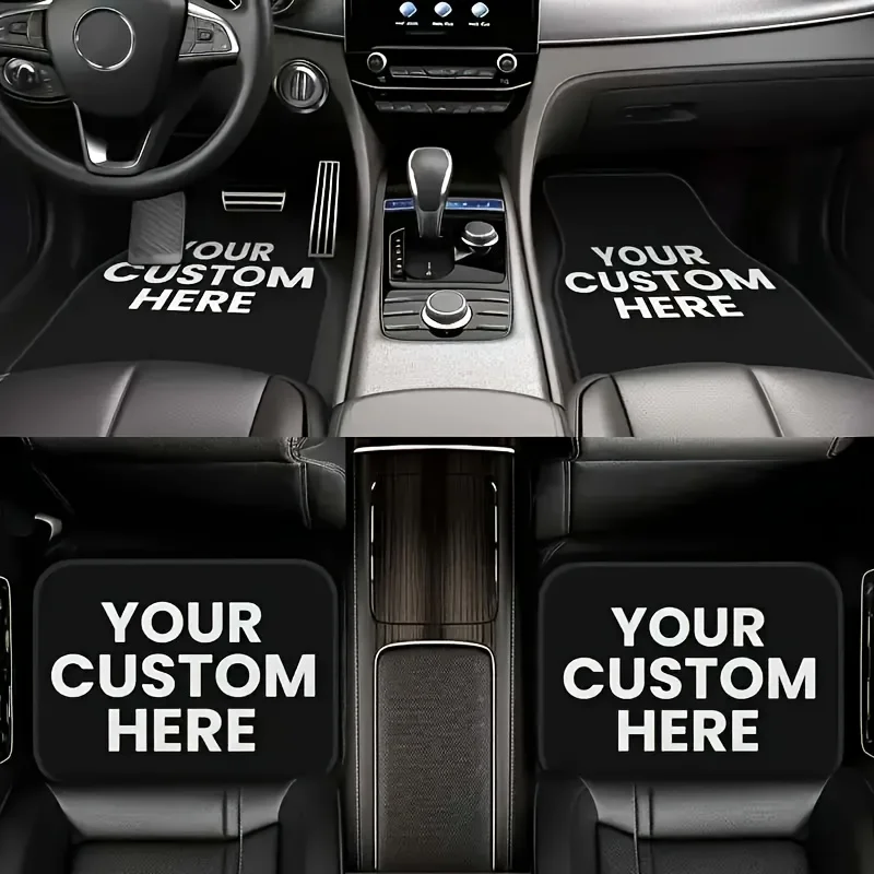 

4pcs Customized Car Floor Mats, Suitable For Front And Rear Seat Protection Of Vehicles, Car Front And Rear Carpet Mats Universa