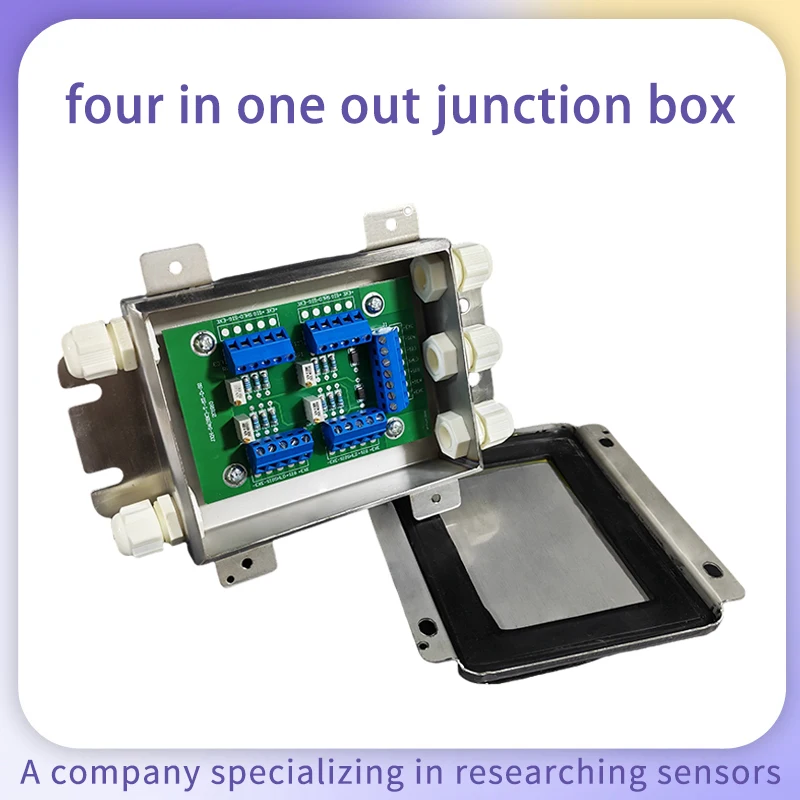 Multi Channel Stainless Steel Waterproof Joint Junction Box IP67 4/6/8/10 Line Weighing Scale Load Cell , 4/6/8/10 In and 1 out