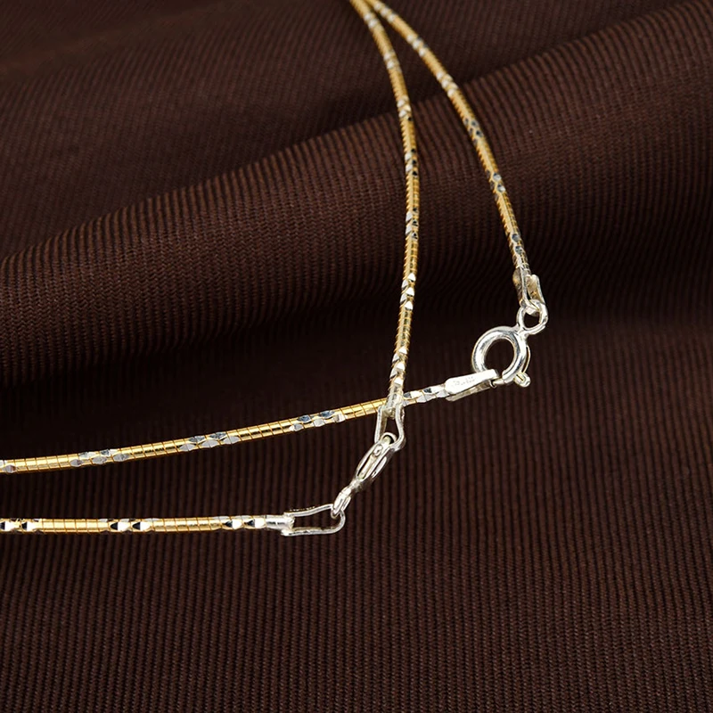 MIQIAO Torques 925 Sterling Silver Necklace Chain Color Separation Necklaces Woman Trend 2024 Jewelry Female Choker High Quality