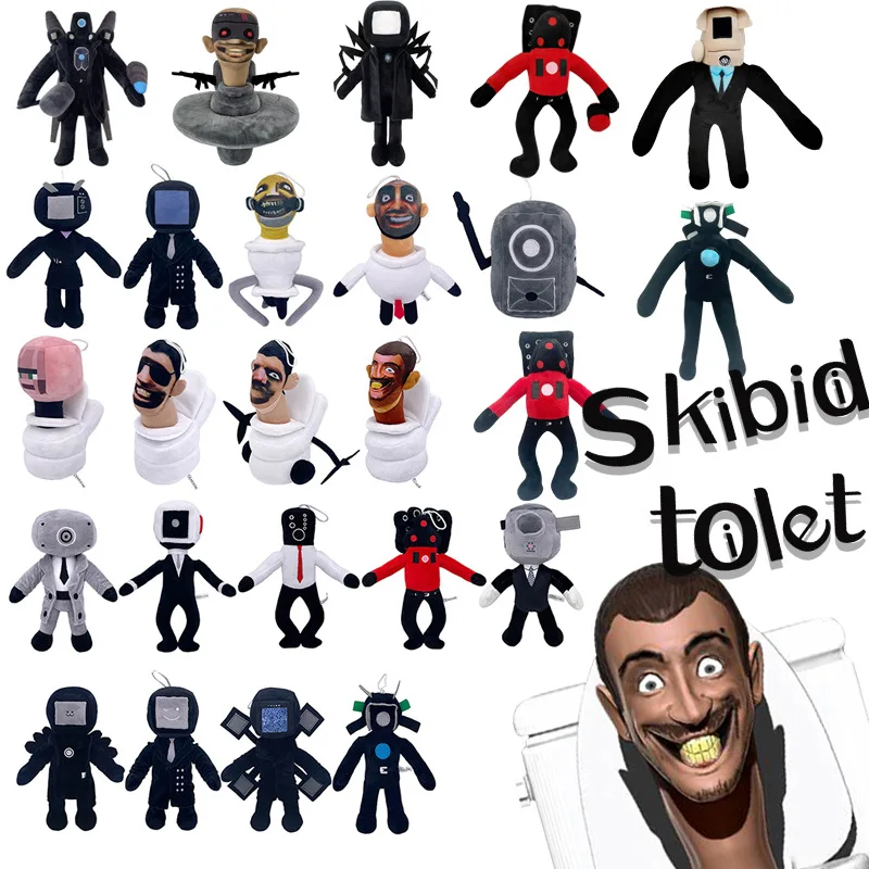 34 styles Skibidi Toilet Plush Soft Toy Cameraman TV Man Skibidi Dop Dop Yes Yes Titans Camcordeman Speakerman Speaker Man Doll