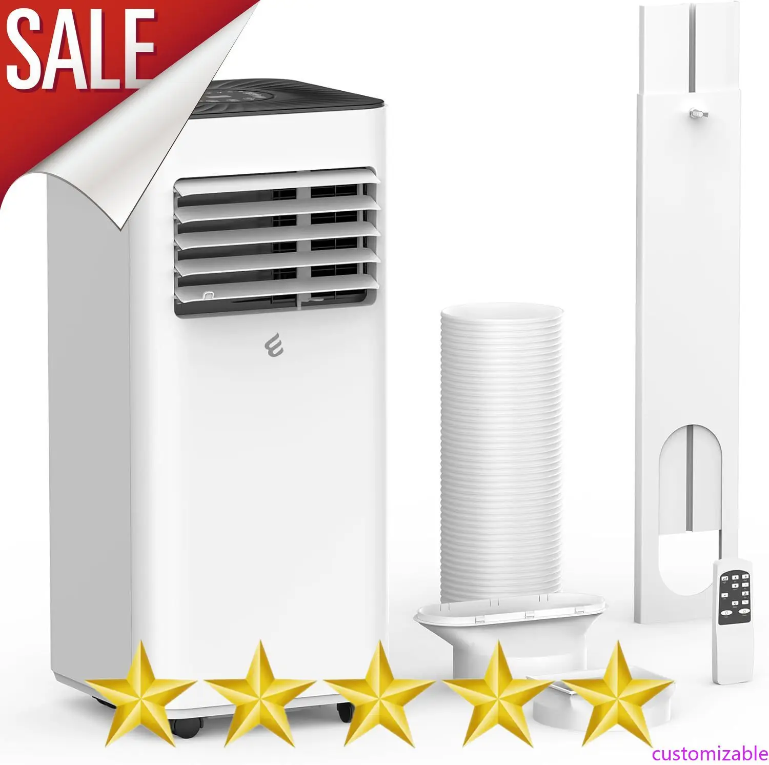 

Настраиваемые портативные кондиционеры 10 000 БТЕ, портативный переменный ток с пультом дистанционного управления для комнаты до 450 кв. футов, кондиционер 3 в 1 с Deh