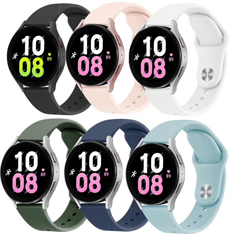 20mm 22mm strap For Samsung Galaxy watch 5 pro/6/4/Classic/Active 2/Gear S3 sport silicone bracelet Huawei GT 2/2e/3 pro band