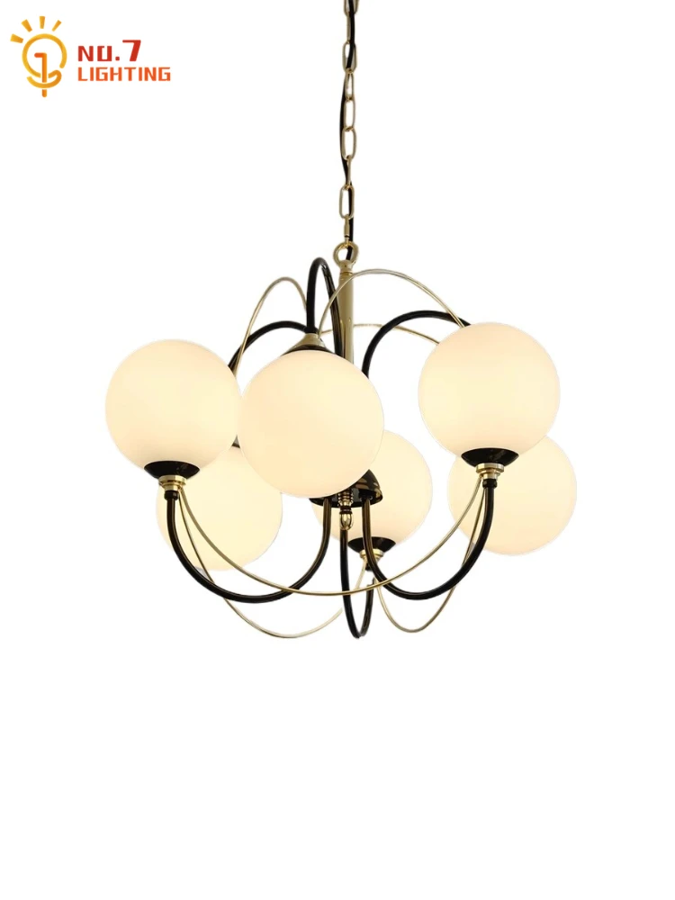 

French Retro Medieval Magic Bean Gold/Black Chandeliers LED G9 Designer Pendant Lights Living/Dining Room Bedroom Study Cafe Bar