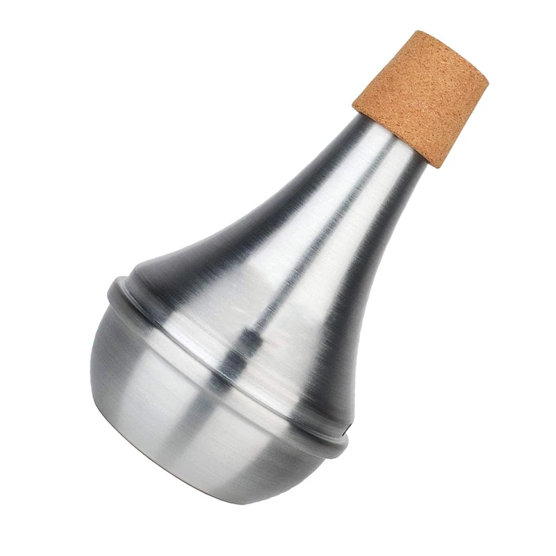 Aluminum Alloy Trumpet Mute Mute Anti-Disturbance Mute Mute Cork Edge Protection (80%-90% Sound Reduction) Easy To Use