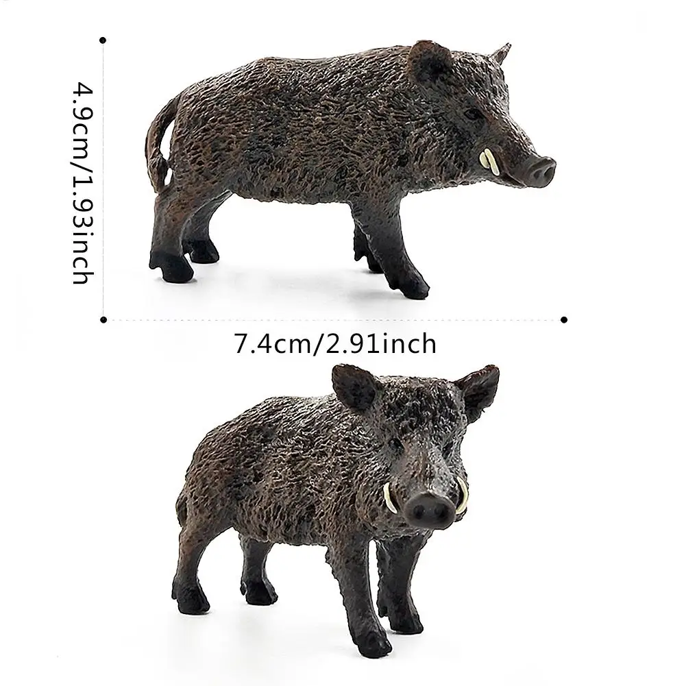 7.2cm Wild Boar Toy Figurine PVC Figures Wild Life Animal Educational and Collectible Toys For Home Decoration