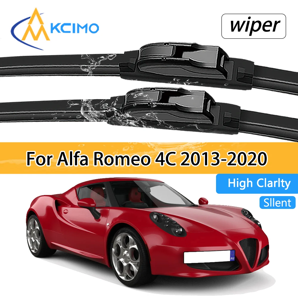 2Pcs Car Front Wiper Blades For Alfa Romeo 4C 2013-2020 Crystal Clear Visibility & Enhanced Driving Safety