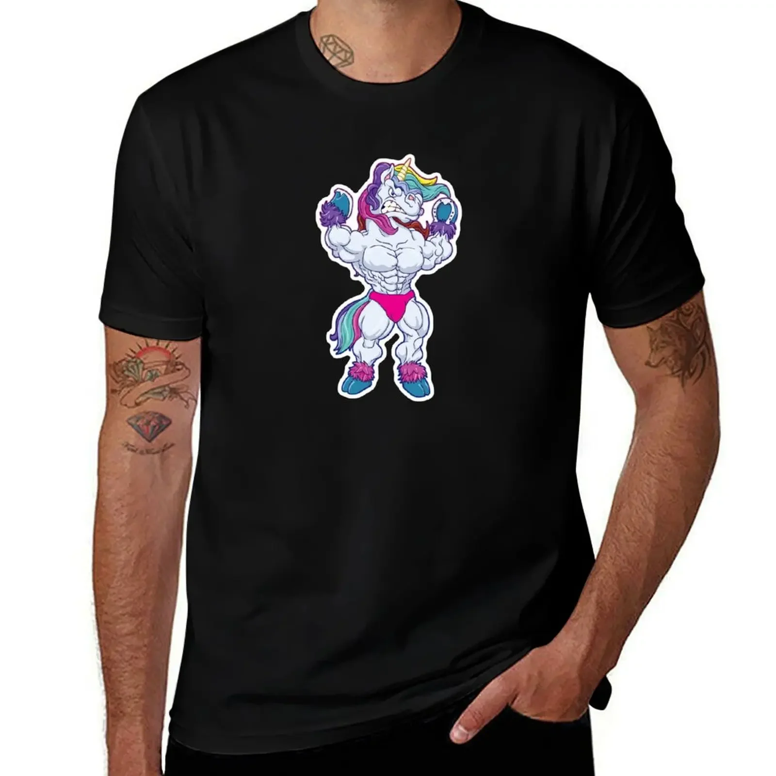 

Buff Unicorn T-Shirt vintage customs anime t shirts t shirts for men cotton