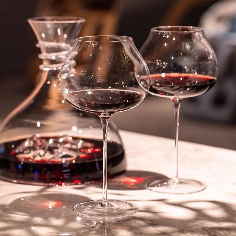 1PC Ultra-thin and slender rod, pure handcrafted aroma-sniffing cups, tasting cups set, sommelier red wine goblets