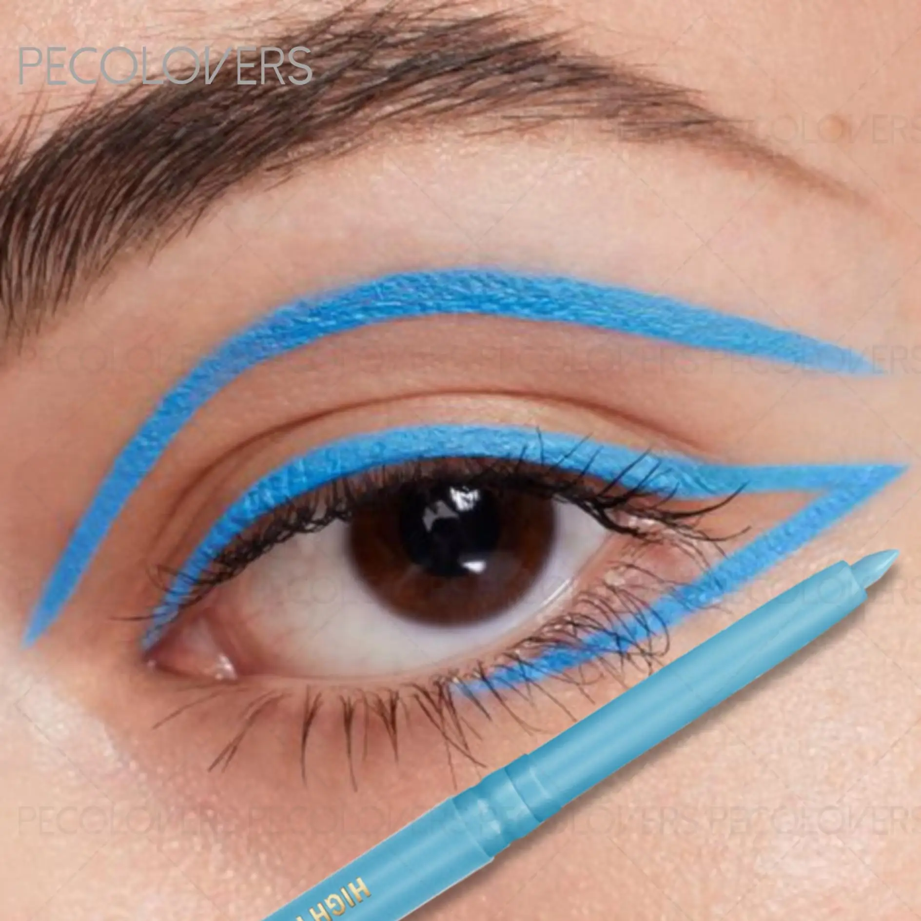 Lápis de delineador colorido, forros de gel à prova d'água e à prova de manchas, maquiagem colorida de olhos de longa duração