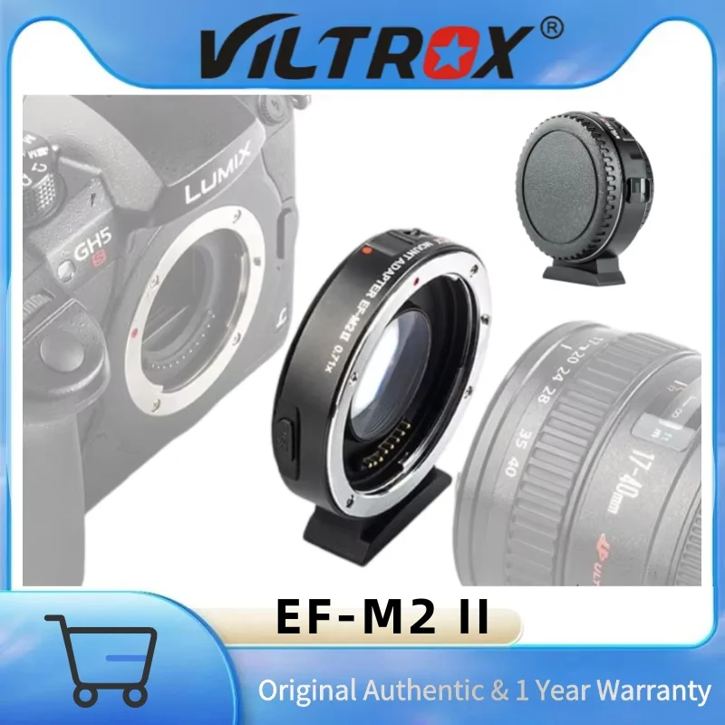

Viltrox EF-M2 II Reducer Speed Booster Adapter Electronic Auto Focus for Canon EF Mount to M4/3 E-M5 E-M10 MFT GH4 GX85
