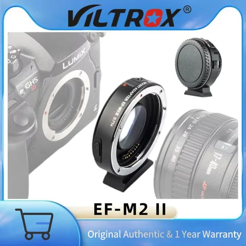 Viltrox EF-M2 II Reducer Speed Booster Adapter Electronic Auto Focus for Canon EF Mount to M4/3 E-M5 E-M10 MFT GH4 GX85