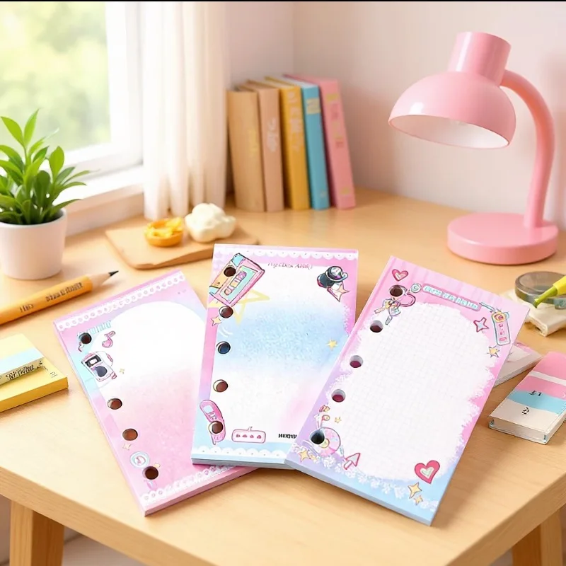 M5 5Holes Loose Leaf Inner Core Spot Color Small Fresh Hand Account Book Universal Replacement Core Notepad