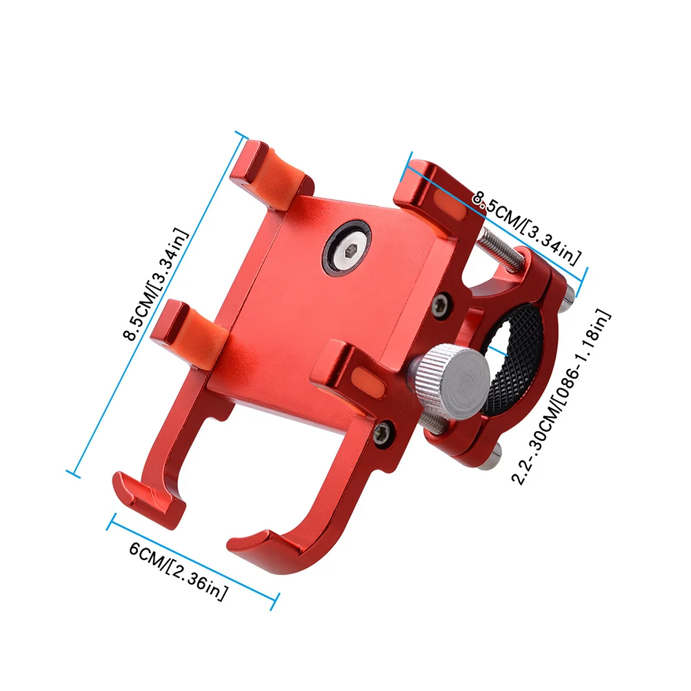 حامل هاتف دراجة نارية سبائك الألومنيوم 360 تدوير الدراجة جبل ستة مخلب المحمول قوس العالمي دعم السيارة الداخلي #5