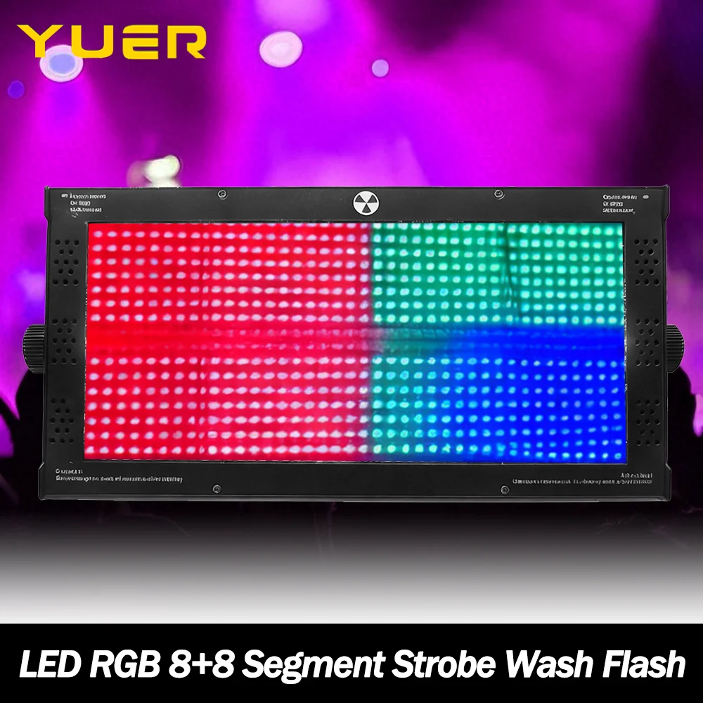 

280 Вт светодиодный RGB 8 + 8-сегментный стробоскоп с эффектом вспышки для гонок на концах Управление RDM DMX512 для DJ, дискотеки, бара, ночного клуба